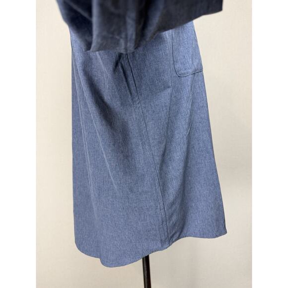 Lands' End Women's Button Up Shirt Sz M/P Stretch Pockets Denim Look - Picture 8 of 14